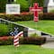 Glitzhome® 32" Patriotic Americana Double-Sided Metal Cross Yard Stake